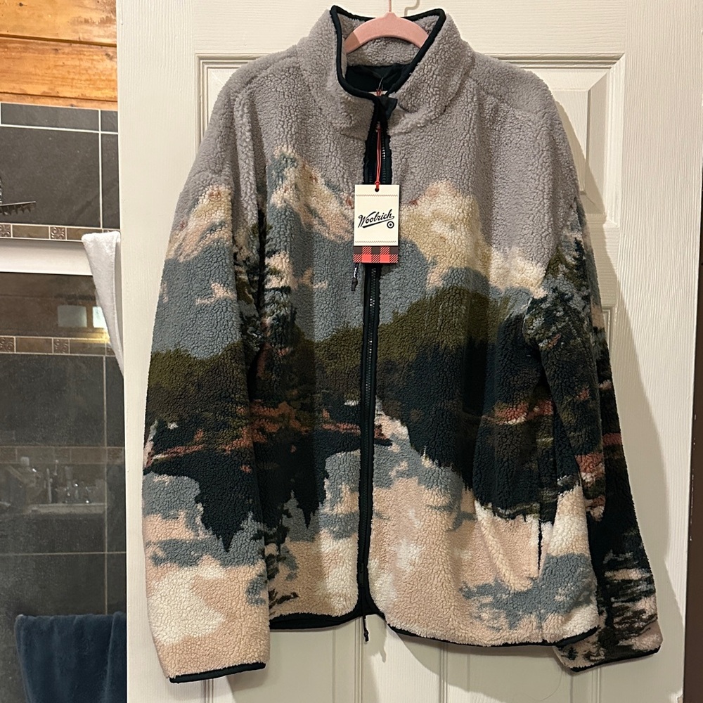 Woolrich x Target Multicolor Scenic Fleece Jacket size Large